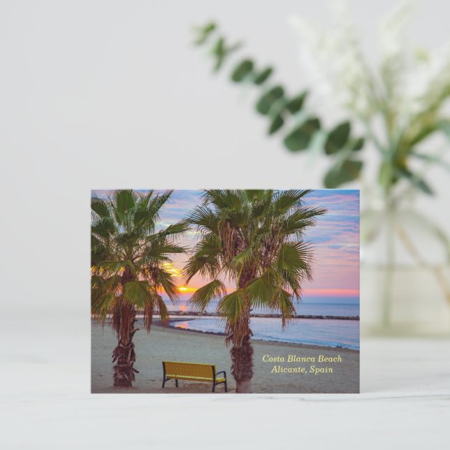 Sunrise, Costa Blanca Beach, Spain Postcard (Standing Front)
