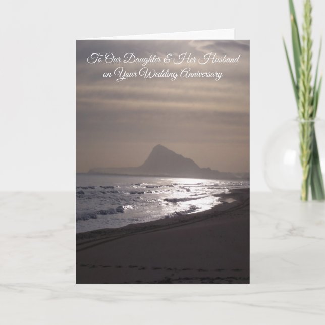 Sunrise Daughter Husband Personalised Anniversary Card (Front)