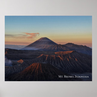 Sunrise Dawn at Mount Bromo Indonesia Travel Poster