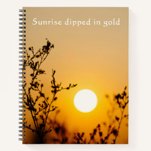 Sunrise Dipped in Gold Dreamy Nature Notebook