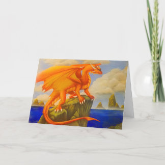 Sunrise dragon holiday card
