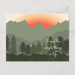 Sunrise Enjoy The Simple Things Postcard