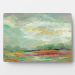 Sunrise Field Abstract Print   Silvia Vassileva Plaque