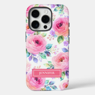 Sunrise Floral Boho Custom Name Design             iPhone 16 Pro Case