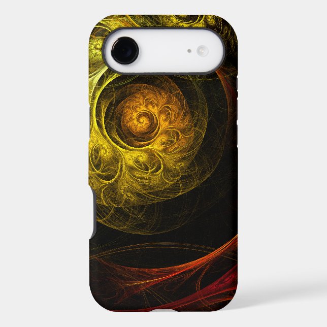 Sunrise Floral Red Abstract Art (Back)