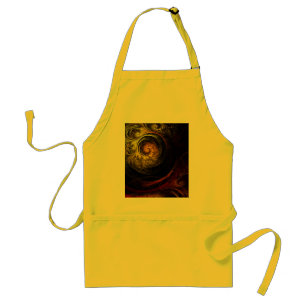 Sunrise Floral Red Abstract Art Apron
