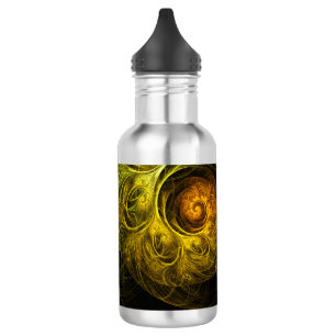 Sunrise Floral Red Abstract Art Bottle