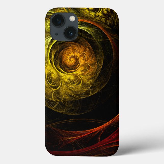 Sunrise Floral Red Abstract Art Case-Mate iPhone Case (Back)