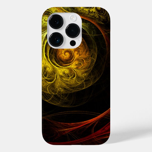 Sunrise Floral Red Abstract Art Case-Mate iPhone Case (Back)