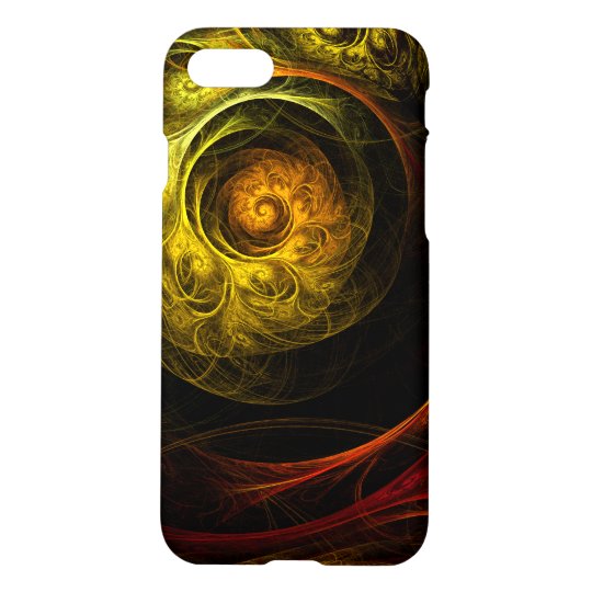 Sunrise Floral Red Abstract Art Matte iPhone 8/7 Case