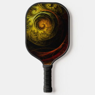 Sunrise Floral Red Abstract Art Pickleball Paddle