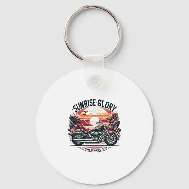 SUNRISE GLORY SUNDAY MORNING RIDE KEYCHAIN (Front)