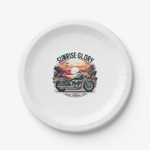 SUNRISE GLORY SUNDAY MORNING RIDE PAPER PLATE