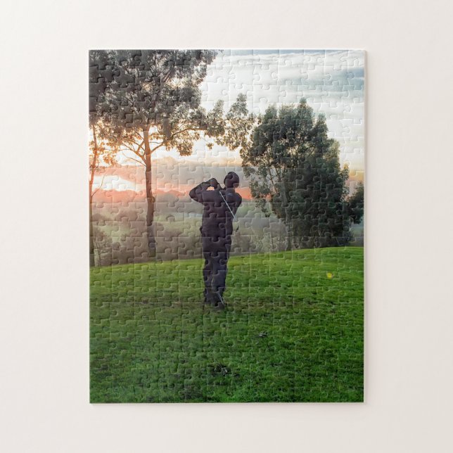 Sunrise Golfer Jigsaw Puzzle (Vertical)