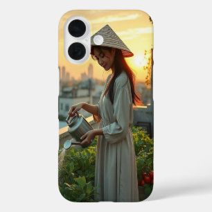 Sunrise Grace in the Rooftop Garden iPhone 16 Case