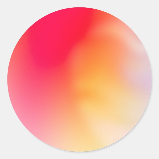 Sunrise Gradient Custom Trendy  Classic Round Sticker (Front)