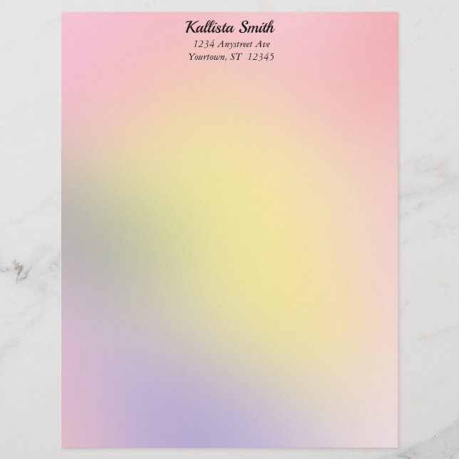Sunrise Gradient Letterhead (Front)