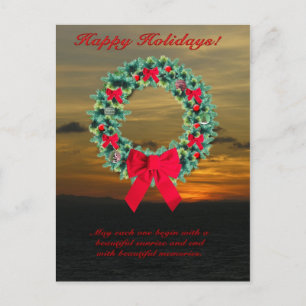 Sunrise Happy Holidays Postcard