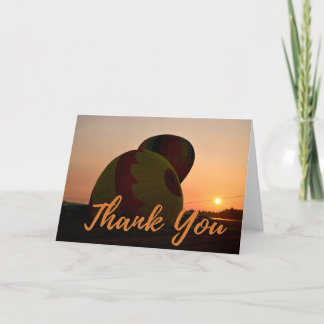 Sunrise Hot Air Balloon Photo Thank You Card