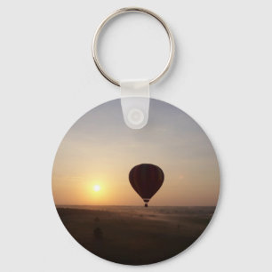 Sunrise Hot Air Balloon photographic image Keychain