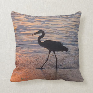 Sunrise hunt and calm ocean throw pillow