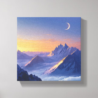 Sunrise Illuminates the Meili Snow Mountains Canvas Print