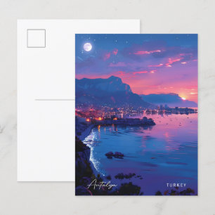 Sunrise in Antalya Turkey France Travel Postcard