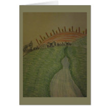 Sunrise in Coloured Pencil Irish Blessing Card