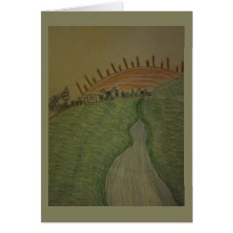 Sunrise in Coloured Pencil Irish Blessing Card