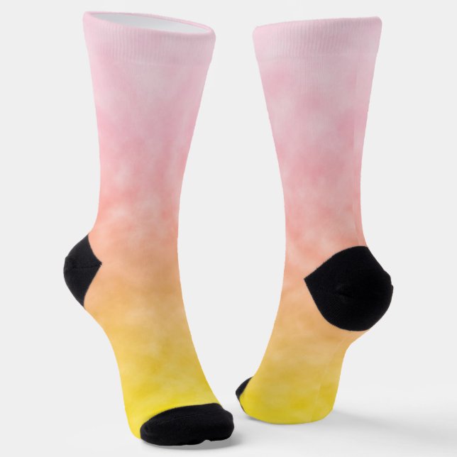 Sunrise in Cotton Candy Skies Socks (Angled)