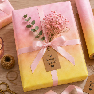 Sunrise in Cotton Candy Skies Wrapping Paper Sheet