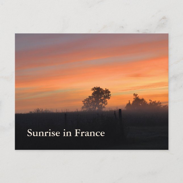 Sunrise in France Postcard (Front)