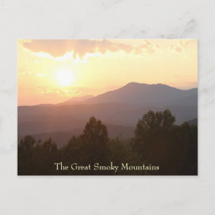 Sunrise in Great Smoky Mountains, postcard