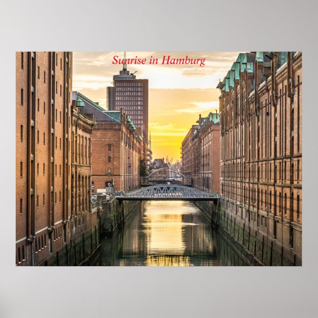 Sunrise in Hamburg Poster (Front)