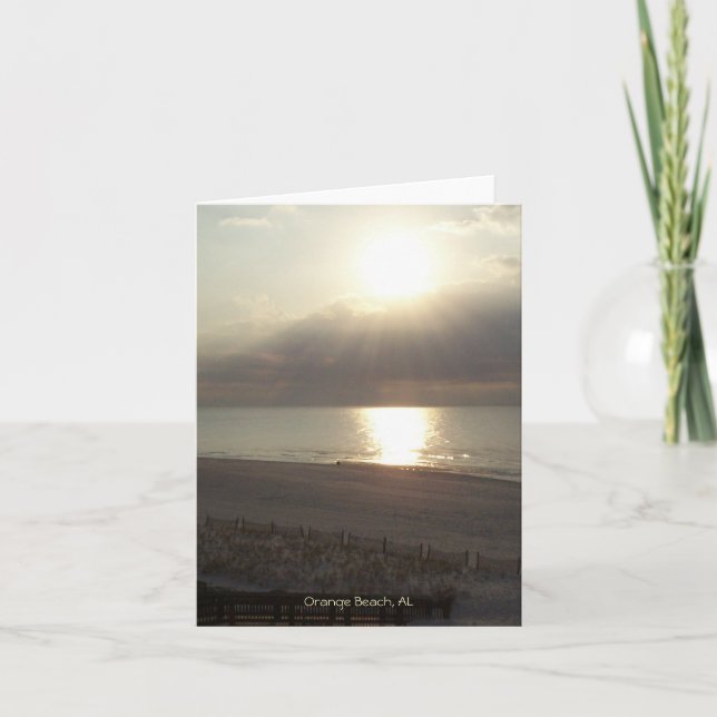 Sunrise in Orange Beach, AL Note Card (Front)