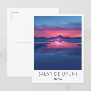 Sunrise in Salar de Uyuni Bolivia Travel  Postcard