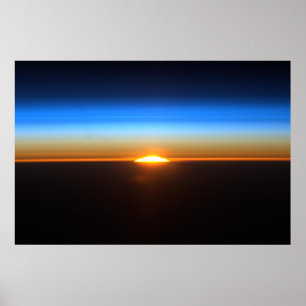 Sunrise in space Poster