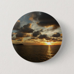 Sunrise in St. Thomas I US Virgin Islands 2 Inch Round Button