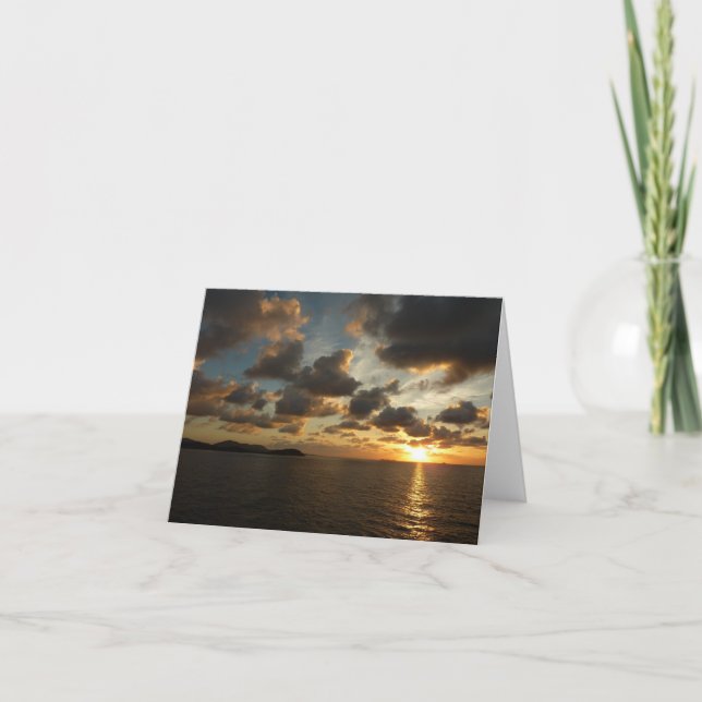 Sunrise in St. Thomas I US Virgin Islands Card (Front)