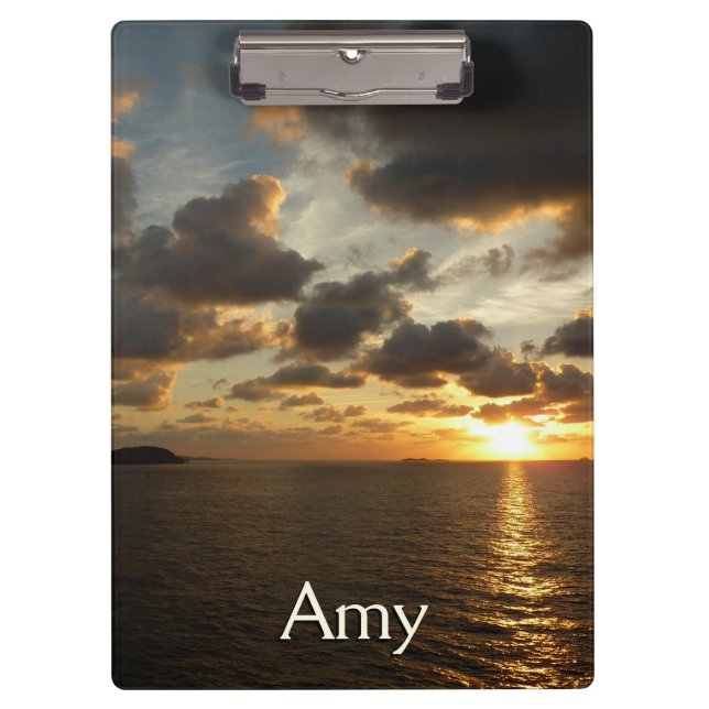 Sunrise in St. Thomas I US Virgin Islands Clipboard (Front)