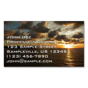Sunrise in St. Thomas I US Virgin Islands Magnetic Business Card