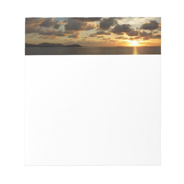 Sunrise in St. Thomas I US Virgin Islands Notepad (Front)