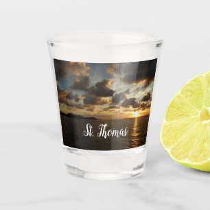 Sunrise in St. Thomas I US Virgin Islands Shot Glass