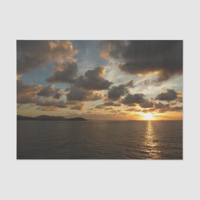 Sunrise in St. Thomas I US Virgin Islands Tissue Paper (Front)