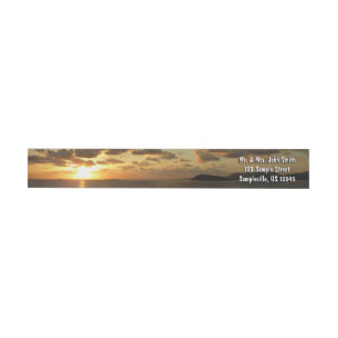 Sunrise in St. Thomas I US Virgin Islands Wrap Around Label