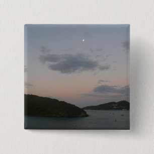 Sunrise in St. Thomas III US Virgin Islands 2 Inch Square Button