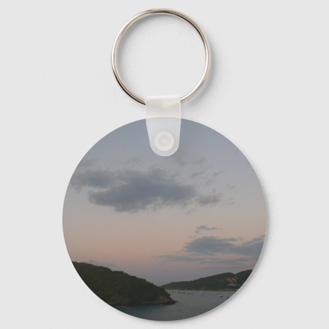 Sunrise in St. Thomas III US Virgin Islands Keychain (Front)