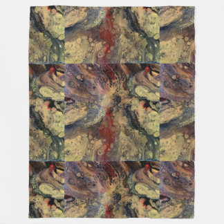 Sunrise in the desert painting in sandy tones fleece blanket