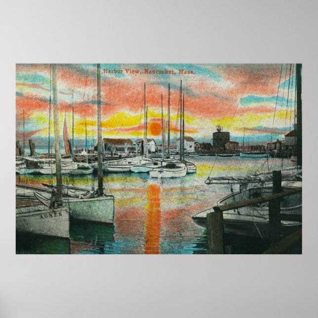 Sunrise in the Harbor Poster (Front)