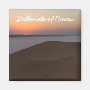 Sunrise in Wahiba Sands desert in Oman Magnet